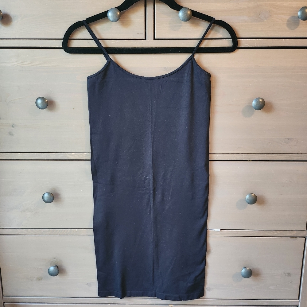 Sugarlips Black Tunic Dress With  Spaghetti Strap